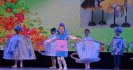 6 мая 2018г., V районный конкурс детской моды «Полет фантазии», Коллекция Чайная церемония, д.сад Ромашка